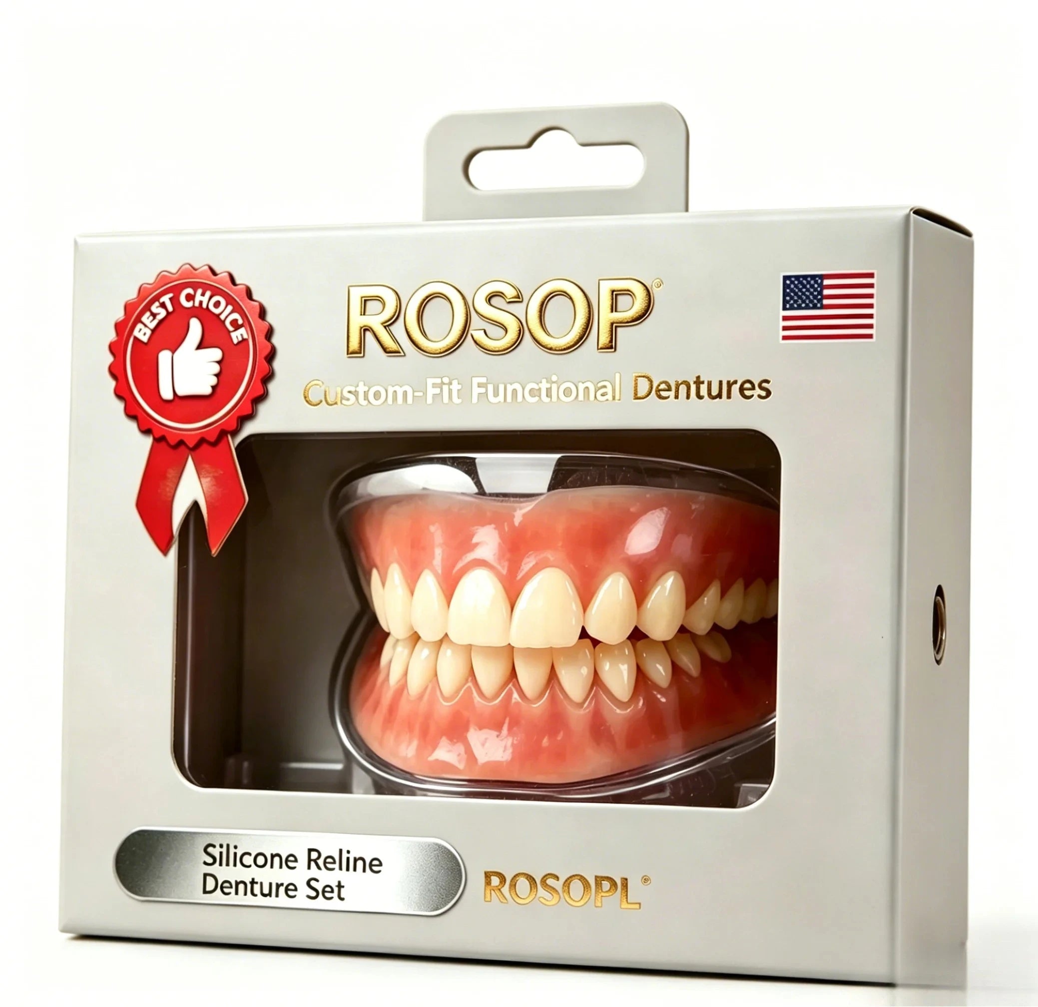 Comfort Fit Silicone Denture Set for Natural Looking Smile - 6