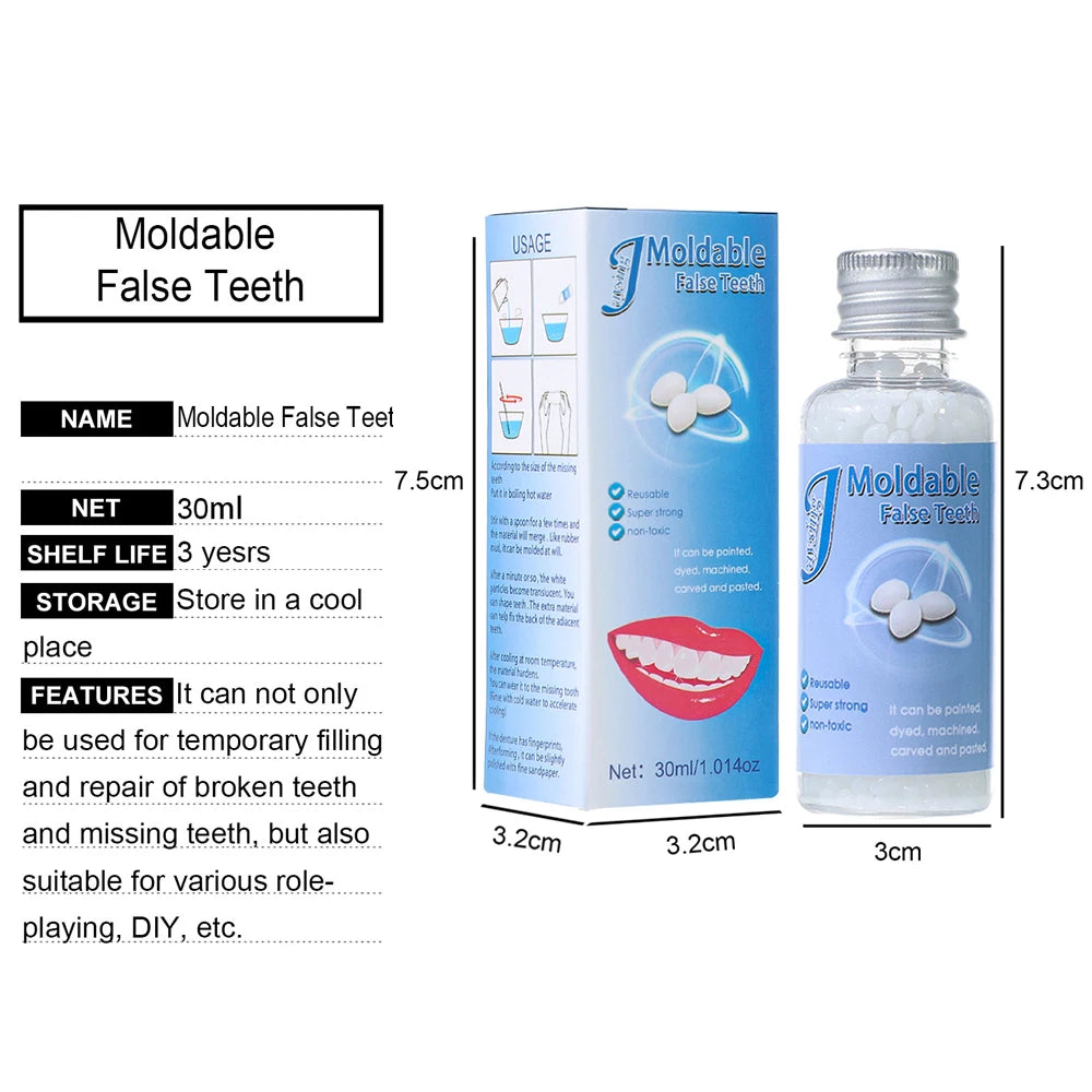 Moldable Temporary Tooth Repair Kit for Gaps and Broken Teeth - 16