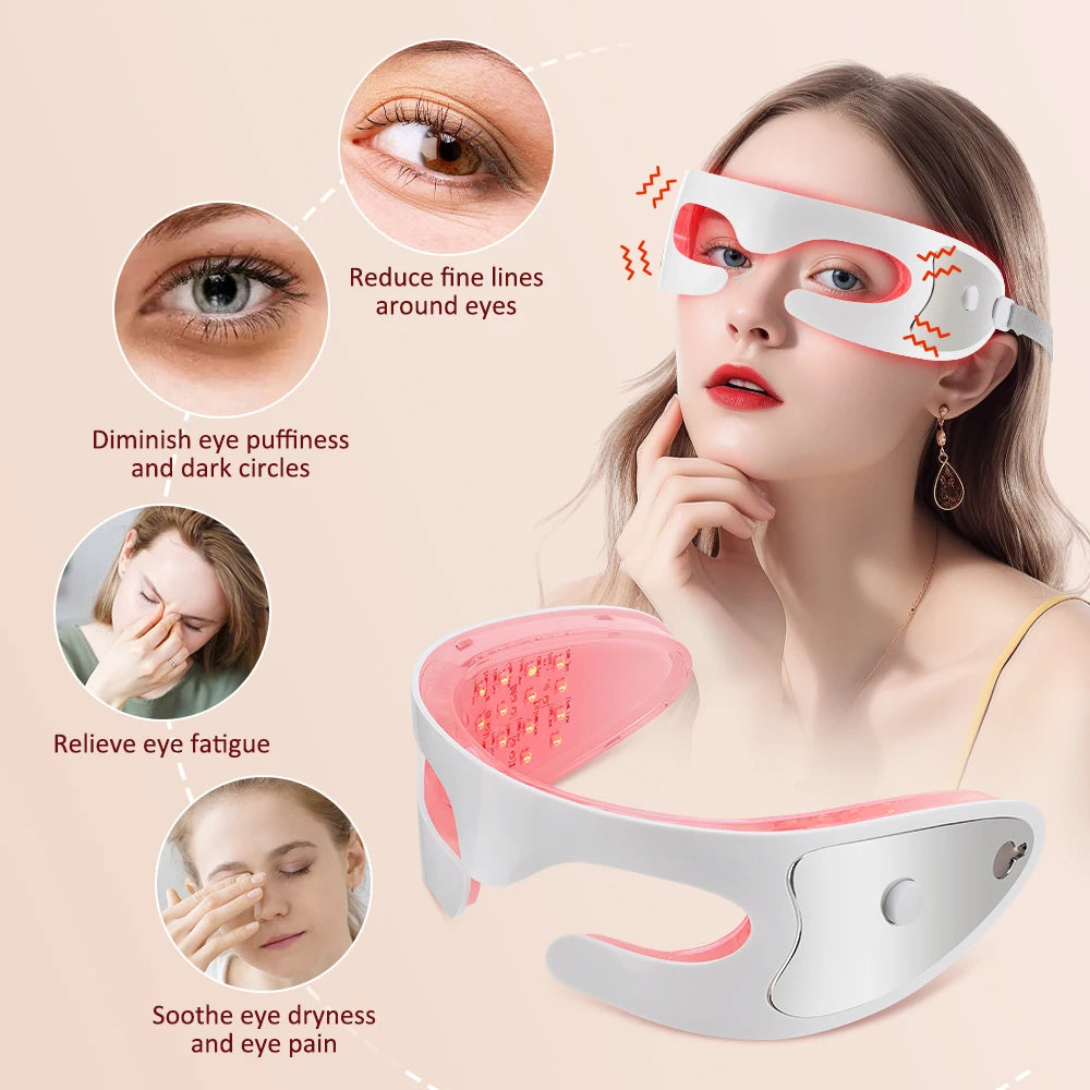 3D Red Light Therapy Eye Massager for Fatigue and Dark Circles - 1