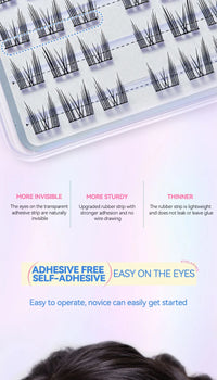 No-Glue DIY Segmented False Eyelashes