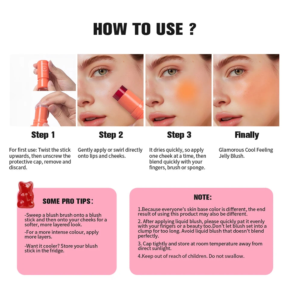 Cooling Water Jelly Tint Stick for Cheeks and Lips - 13