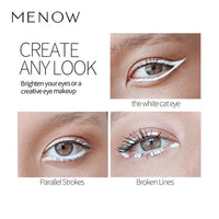 12-Piece Waterproof White Eyeliner Pencil Set
