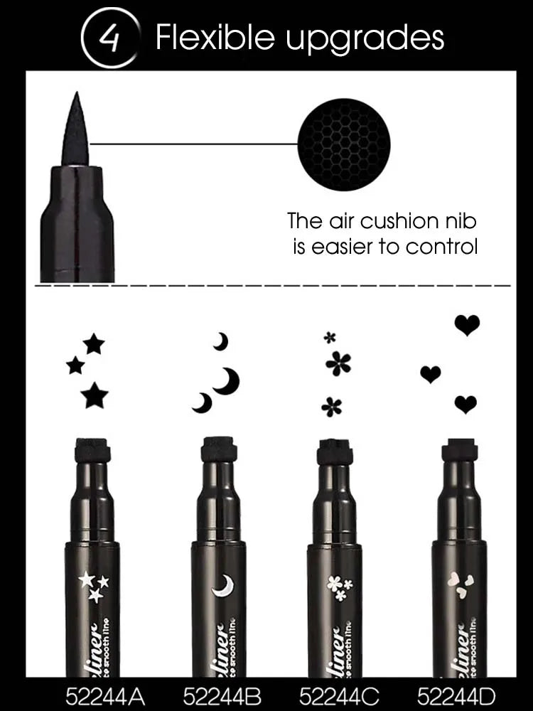 Double-Ended Waterproof Eyeliner with Decorative Stamp - 5