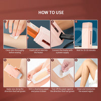 Portable Electric Roll-On Wax Heater for Hair Removal