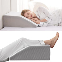 Memory Foam Leg Elevation Wedge Pillow for Sleep and Recovery