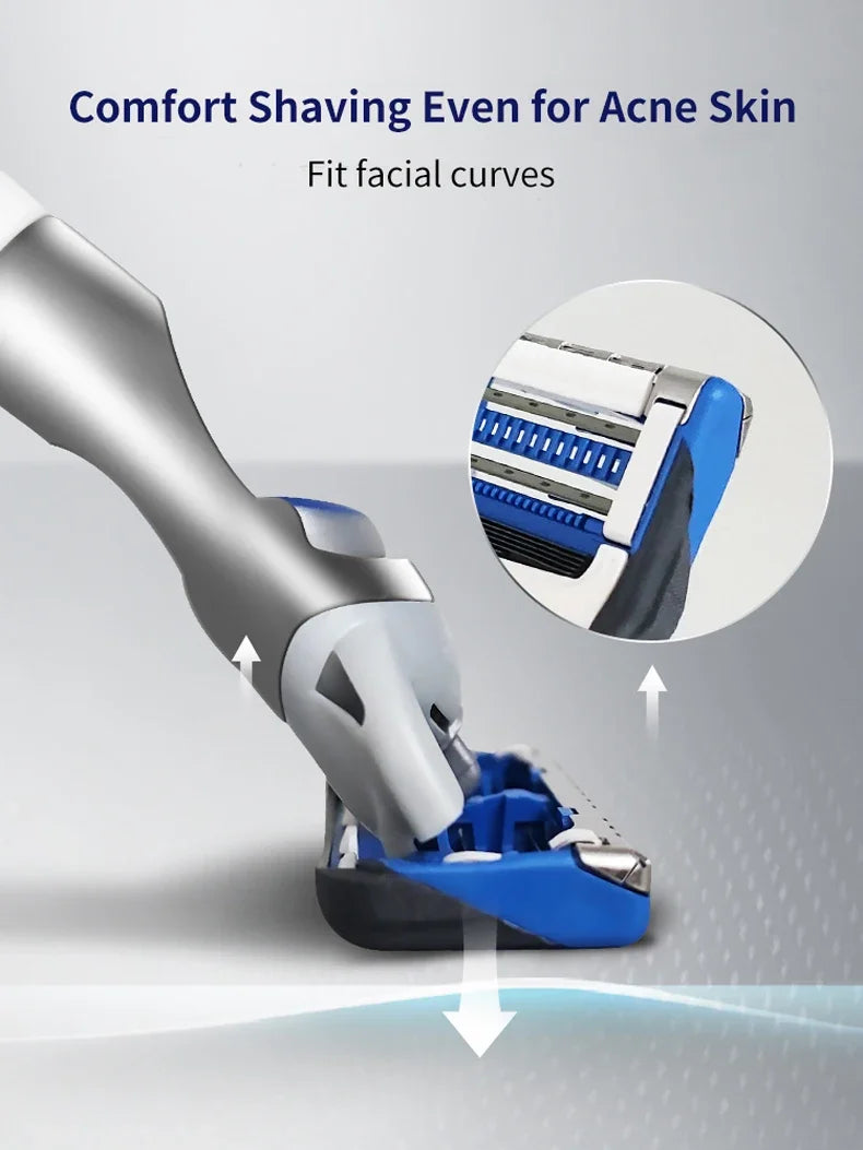 Anti-Irritation Sensitive Skin Shaving Razor Set - 10