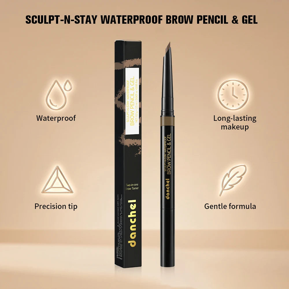 2-in-1 Waterproof Eyebrow Pencil and Sculpting Gel - 4
