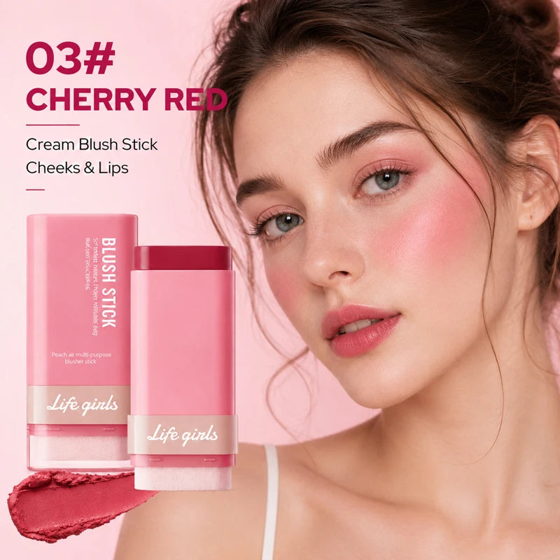 3-in-1 Cream Blush Stick for Cheeks, Lips, and Eyes - 17
