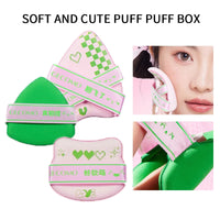 Adorable Curved-Head Makeup Sponge Puff Set