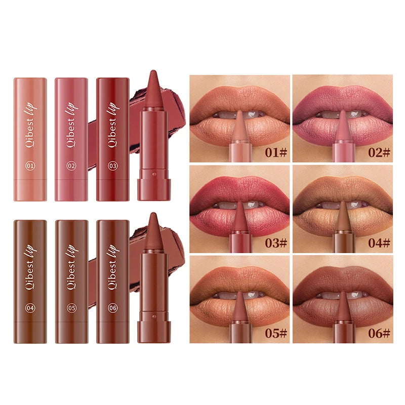 Waterproof Matte Lipstick Pencil Set - 17