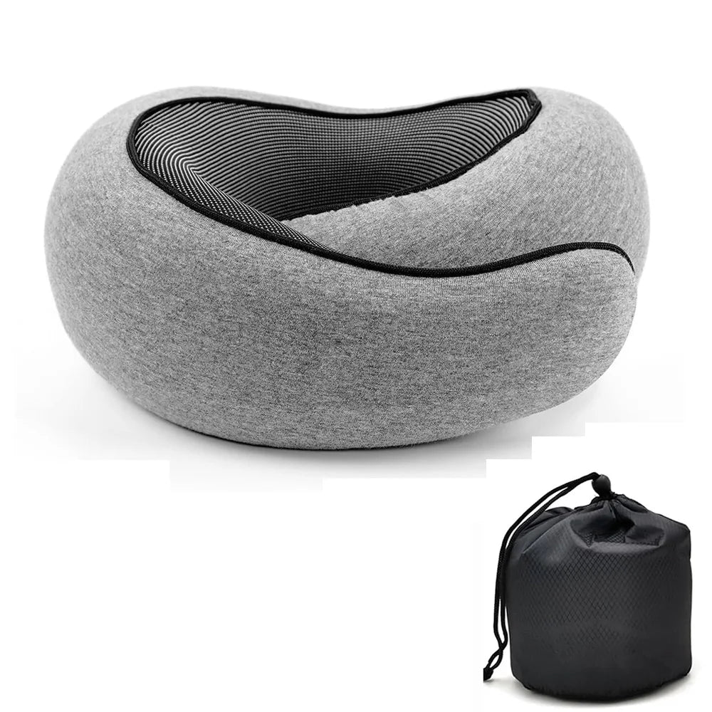 Ergonomic Memory Foam Travel Neck Pillow for Comfortable Sleep - 10
