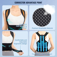 Adjustable Back Brace and Posture Corrector for Pain Relief