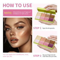 All-in-One Cream Blush and Highlighter Palette Set