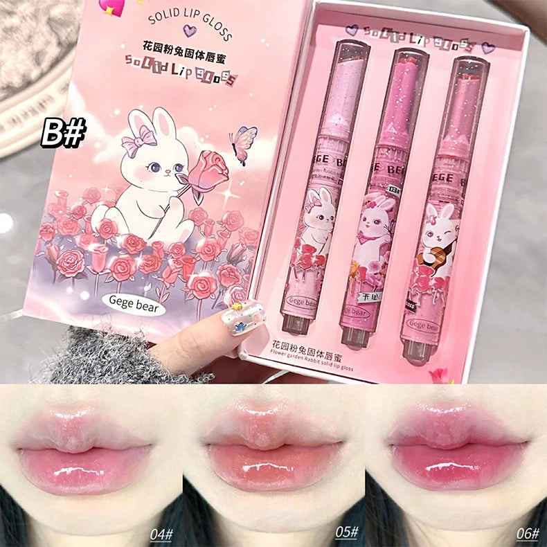 Hydrating Solid Bunny Lip Gloss for Glossy Shine - 19