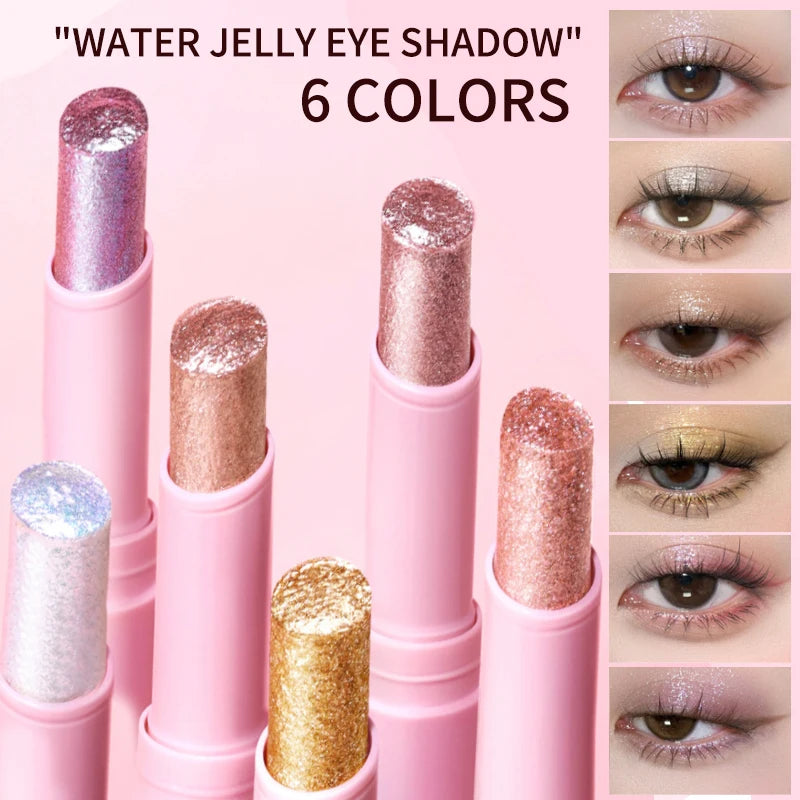 Water-Gloss Shimmer Eyeshadow Stick for Long-Lasting Makeup