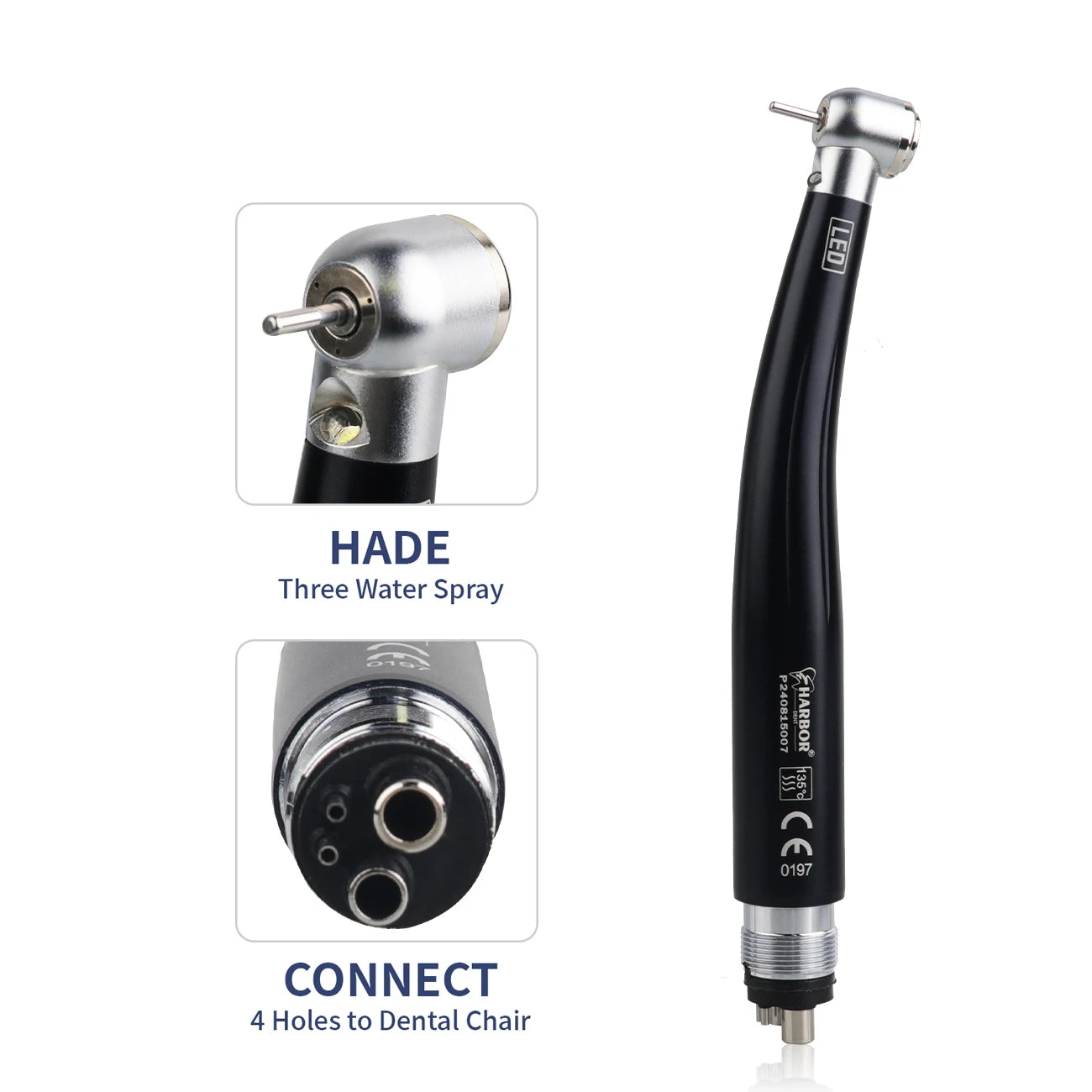 High-Speed LED Dental Handpiece with Push Button - 17