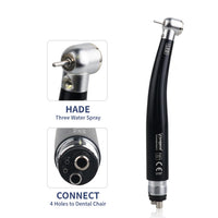 LED Dental High-Speed Handpiece with Triple Water Spray