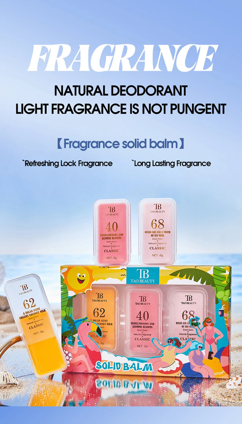 Long-Lasting Portable Solid Perfume Balm Set - 7