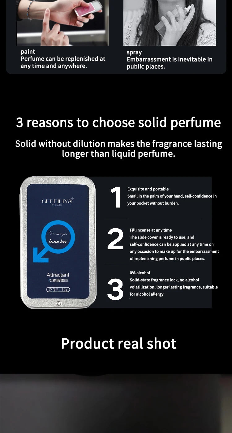 Portable Solid Cologne Balm for Men - 12