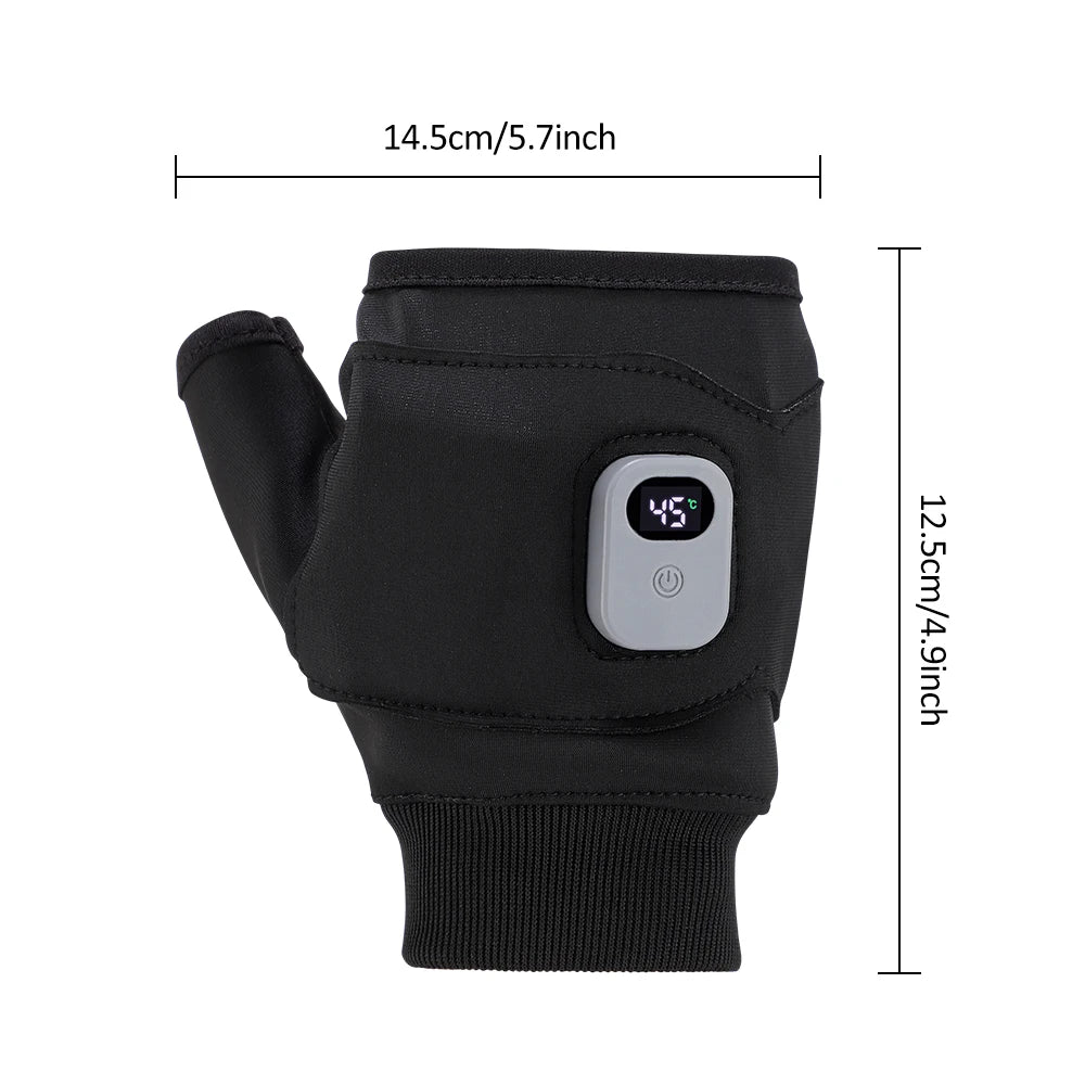 Rechargeable Fingerless Heated Gloves for Cold Hands - 12