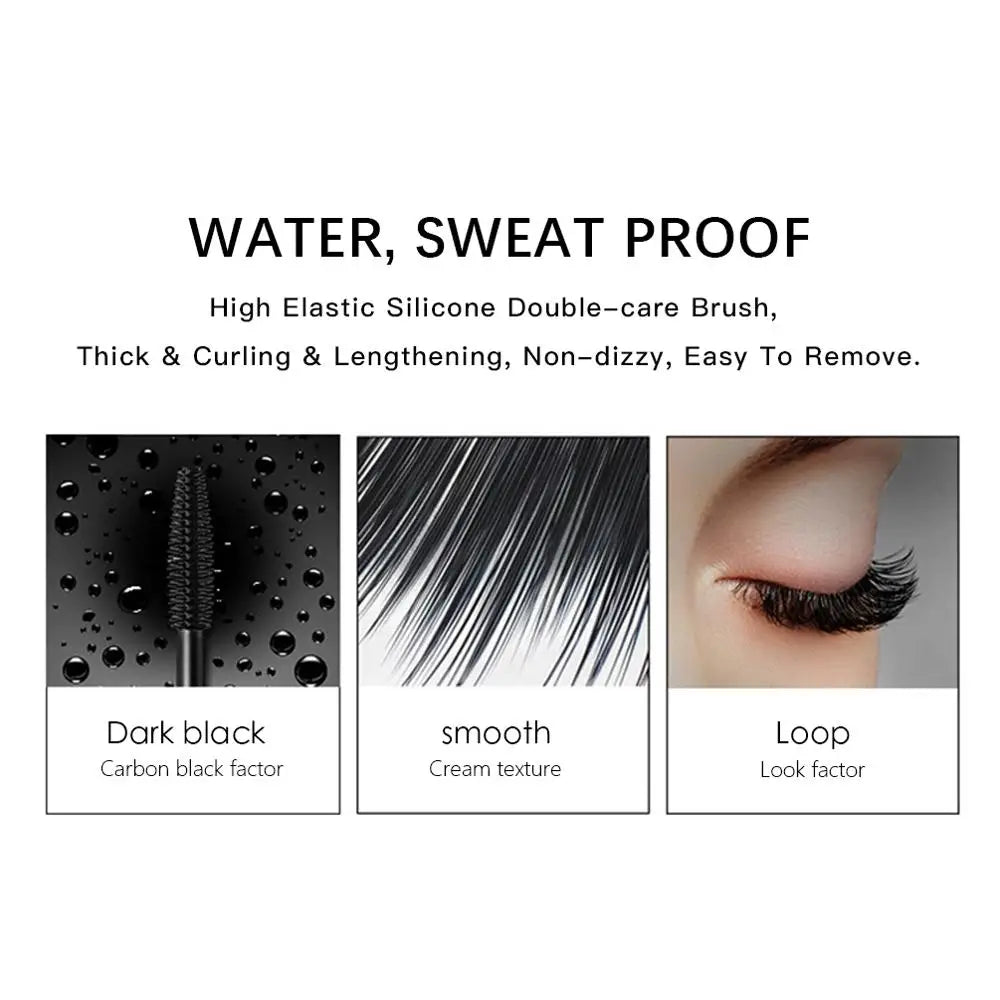 4D Silk Fiber Waterproof Lengthening Mascara Set - 3