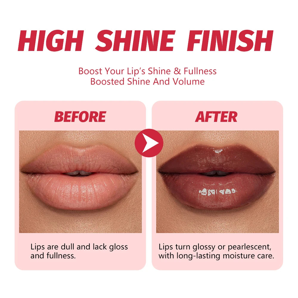 Hydrating Plumping Lip Gloss for Fuller Mirror-Shine Lips - 10
