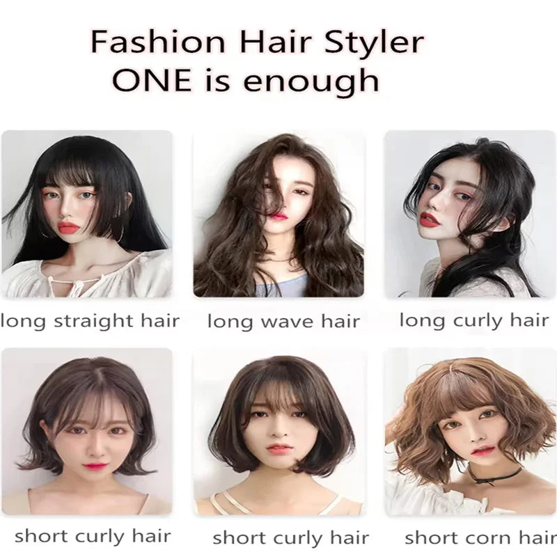 Automatic Rotating Hair Curling Iron and Straightening Brush - 6
