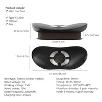 Electric Lumbar Traction Massage Device for Back Pain Relief