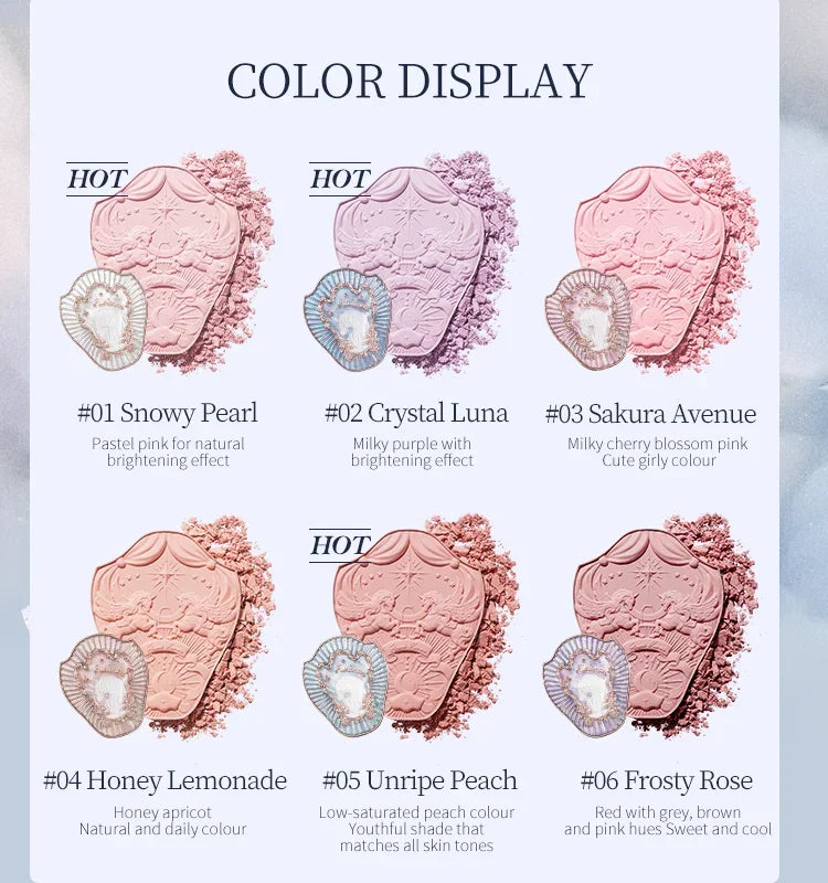 Embossed Long-Lasting Natural Matte Cheek Blush - 7