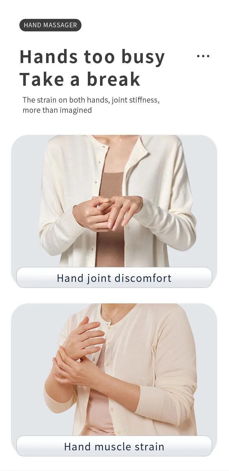 Electric Heated Hand Massager with Air Compression - 9