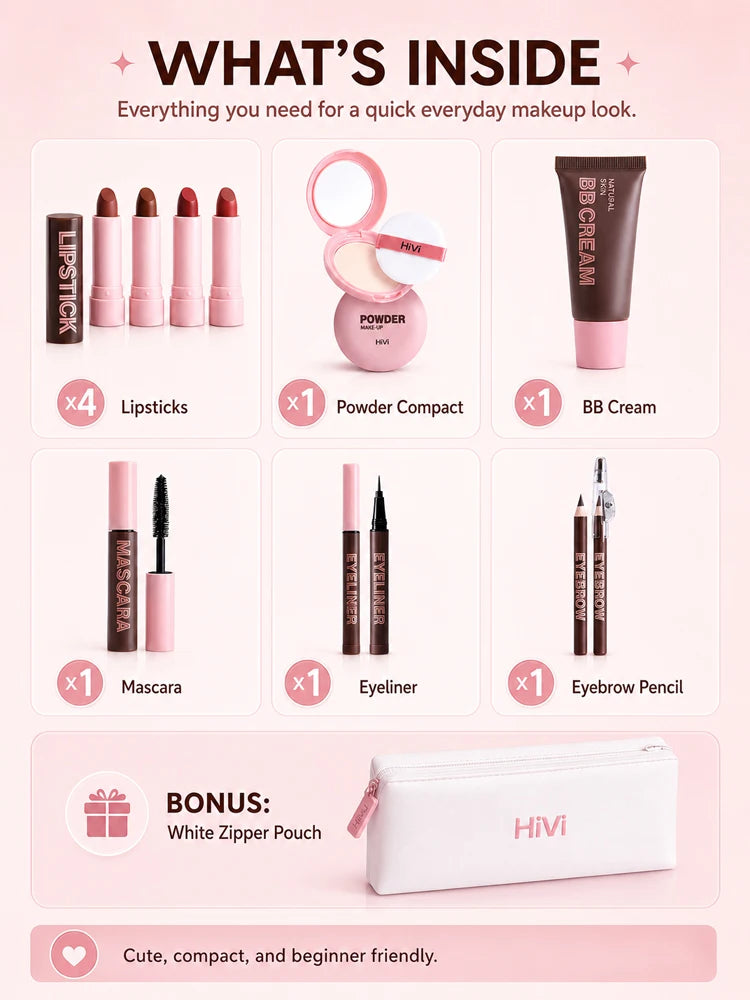 9-Piece All-in-One Professional Makeup Beauty Gift Set - 8