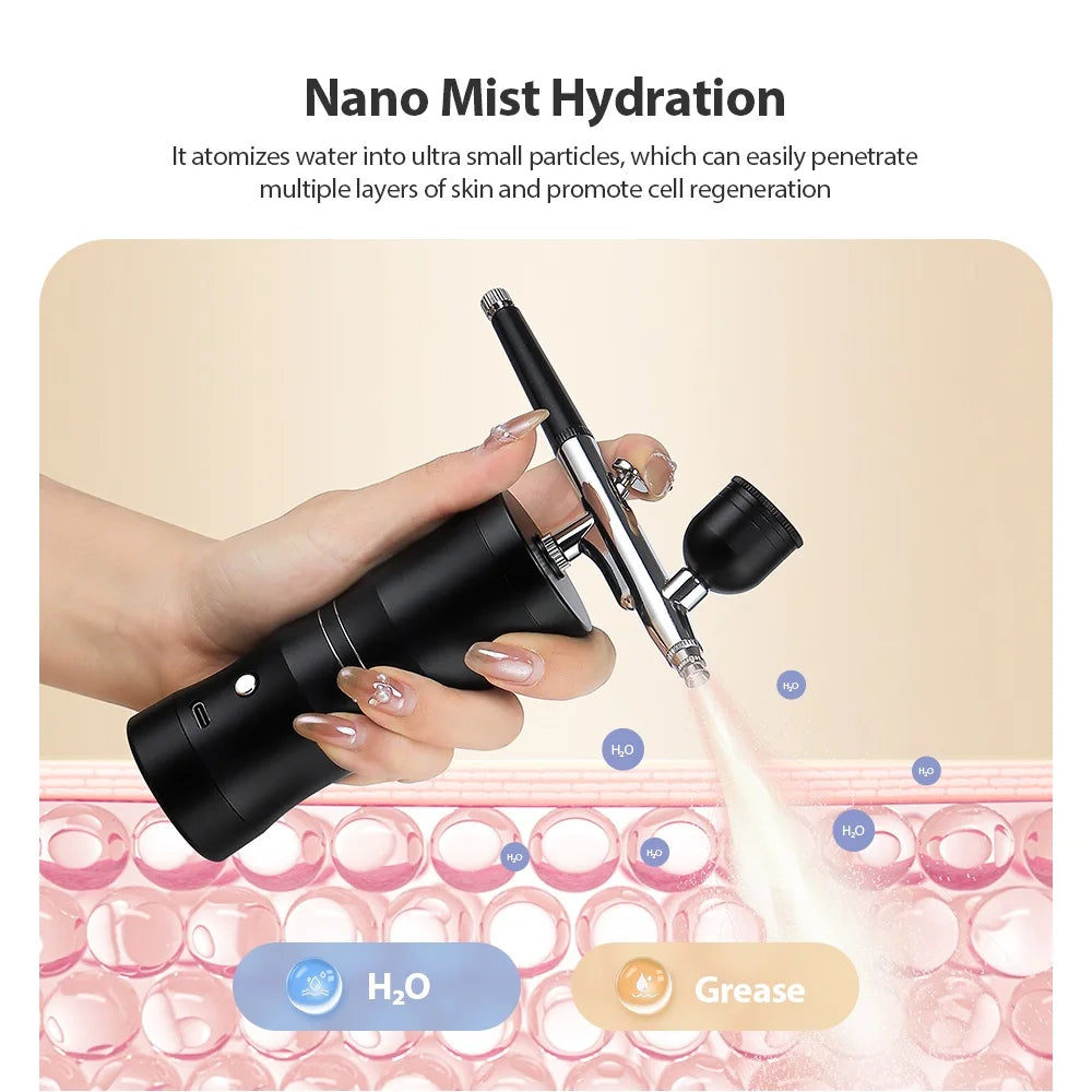 Portable Mini Airbrush Kit for Nail Art and Makeup - 24