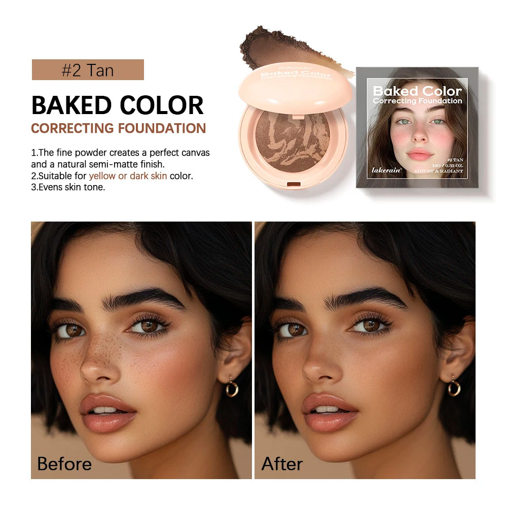 Baked Color Correcting Face Powder Foundation - 5