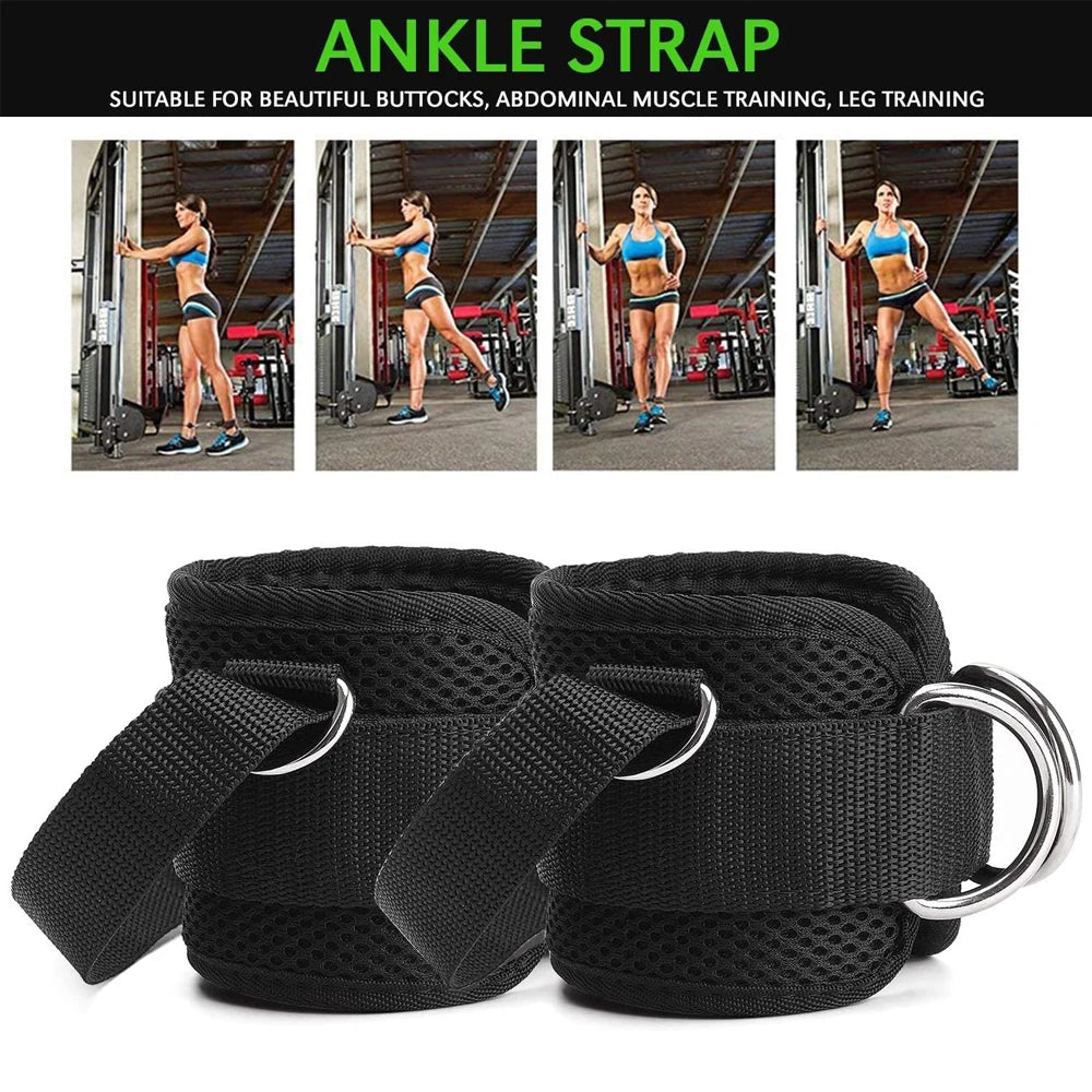 Adjustable Ankle Straps for Cable Machine Kickbacks - 16