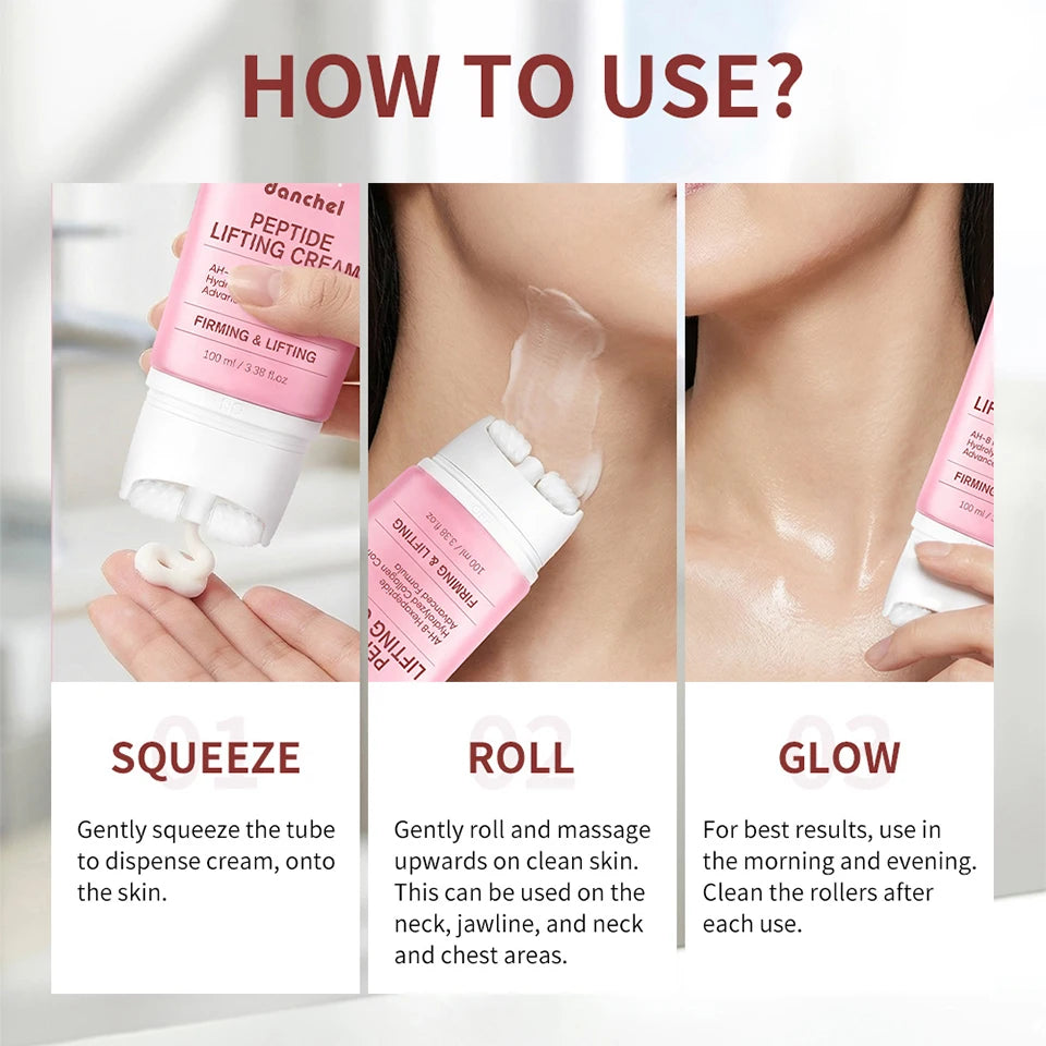 Peptide Neck Firming Cream with Built-in Roller - 16