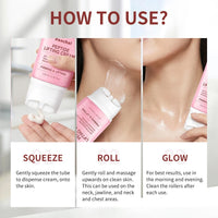 Peptide Neck Firming Cream with Built-in Roller