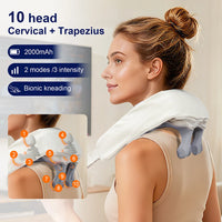 10-Head Cordless Deep Tissue Neck and Trapezius Massager