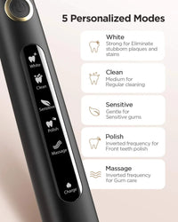 Sonic Electric Toothbrush with Travel Case and Replacement Heads