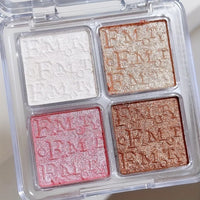 4-Color Shimmer Face Highlighter Palette