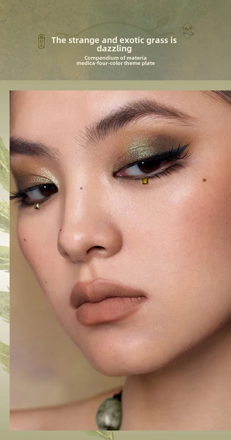 4-Color Chameleon Shimmer Eyeshadow Palette - 9