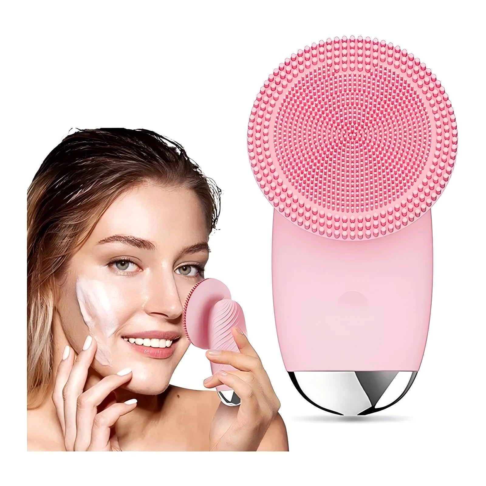 Electric Silicone Facial Cleansing Brush for Pore Cleaning - 1