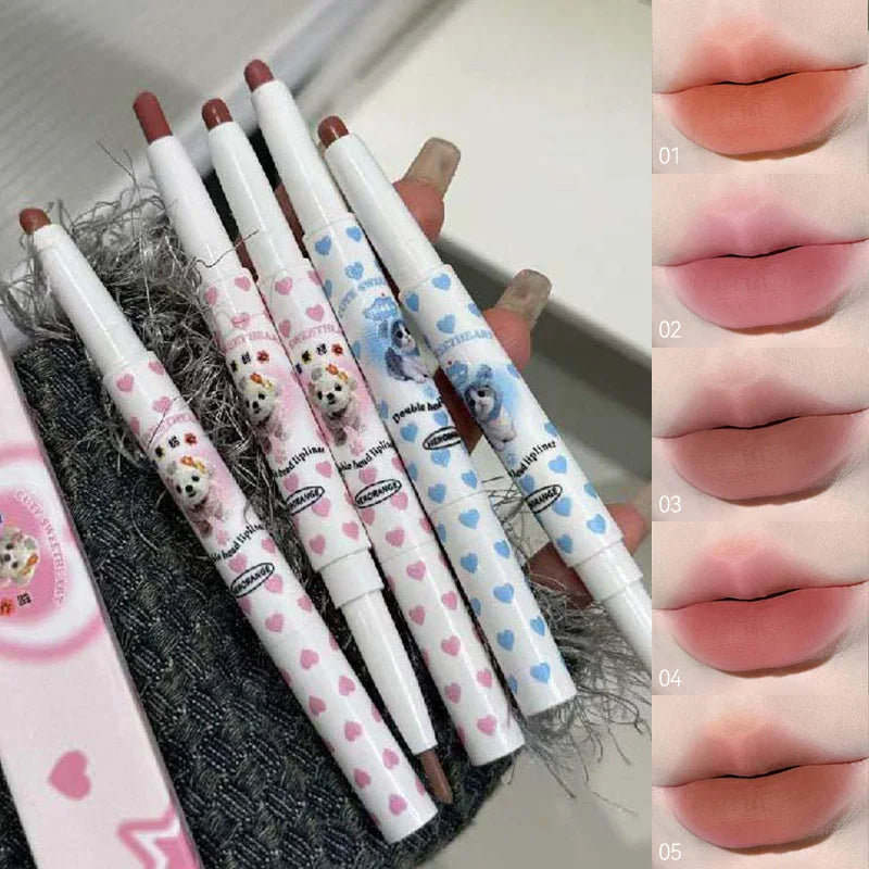 Dual-Ended Precision Lip Liner and Matte Lipstick Pen - 1