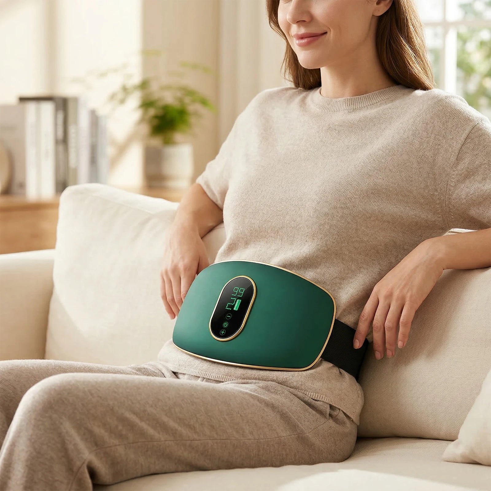 Cordless Heated Massage Belt for Menstrual Cramp Relief - 13