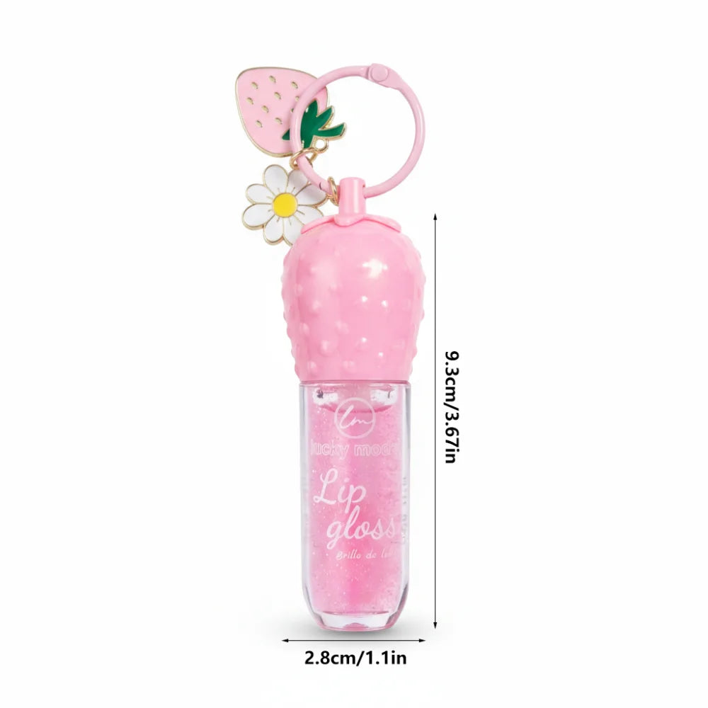 Hydrating Strawberry Pendant Mirror Lip Gloss - 6
