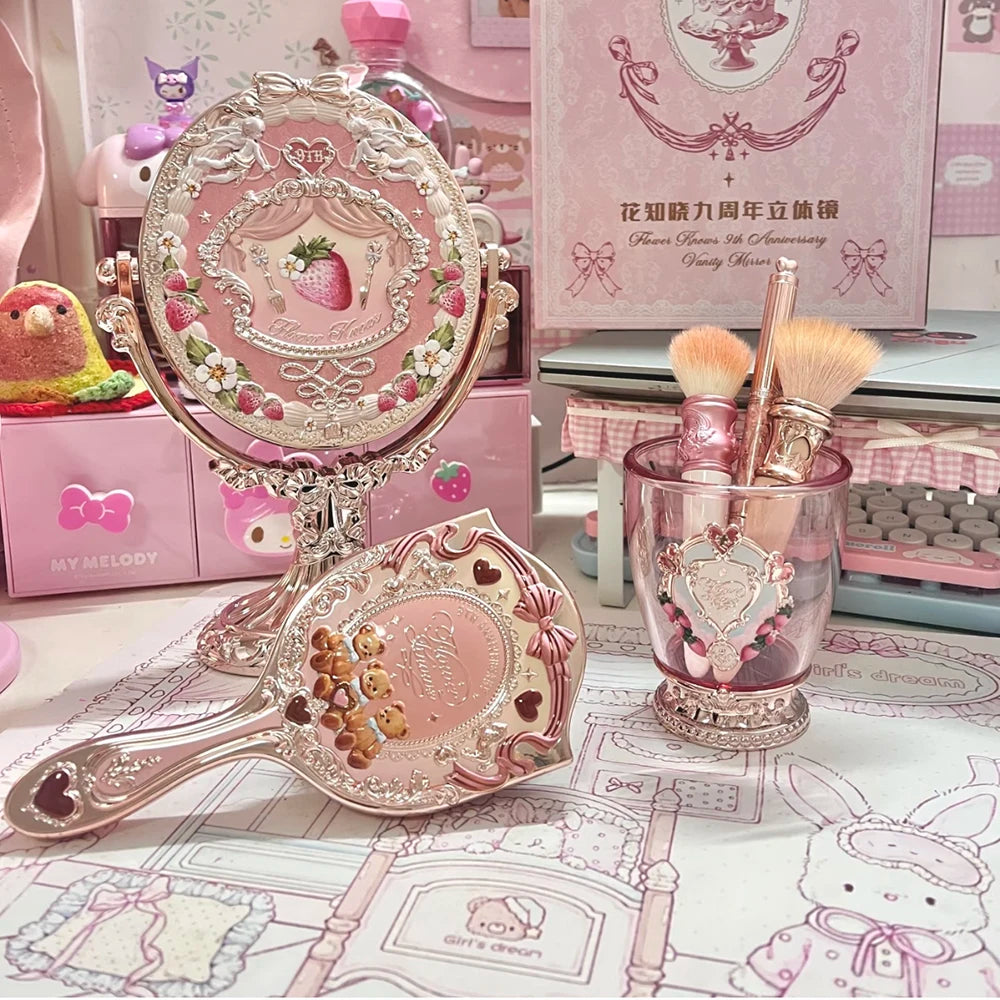 Luxury Vanity Mirror and Makeup Accessory Set - 3