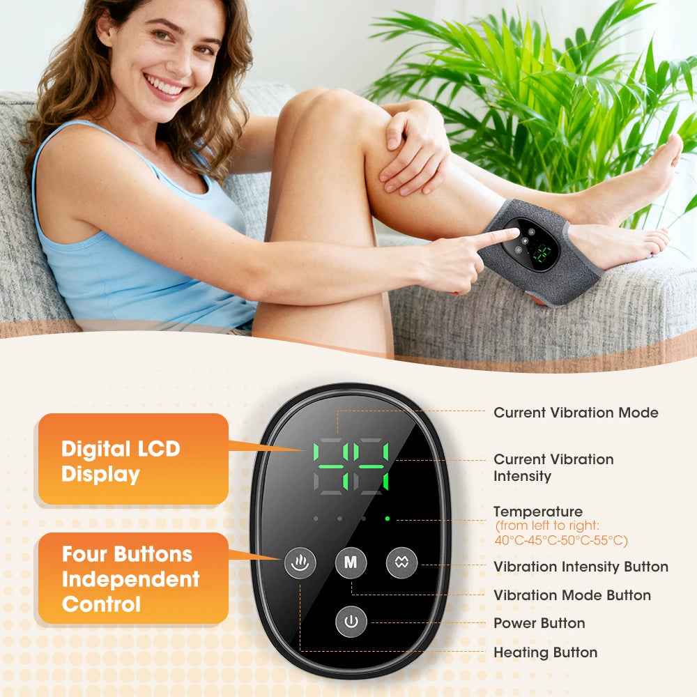 Heated Ankle Vibration Massager for Pain Relief - 4
