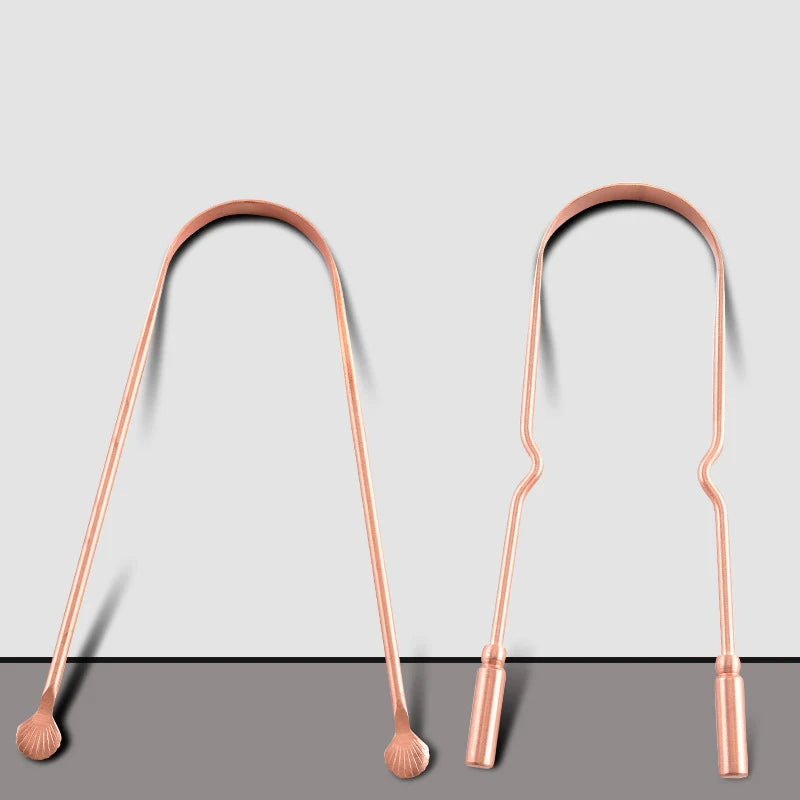 Portable Pure Copper Tongue Scraper for Fresh Breath - 6