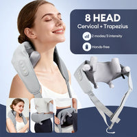 8-Head Deep Tissue Neck and Shoulder Massager