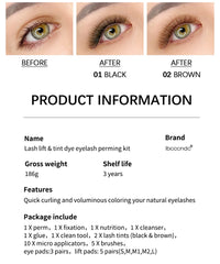Professional Eyebrow Lamination and Tinting DIY Kit