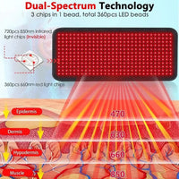 Infrared Red Light Therapy Heating Pad for Full Body Pain Relief
